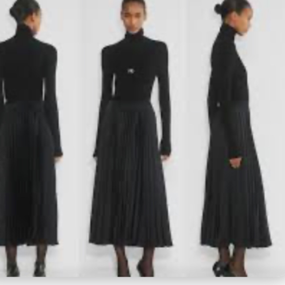 Babaton  Maido Satin Pleated Skirt Double-Satin Maxi skirt NWT M